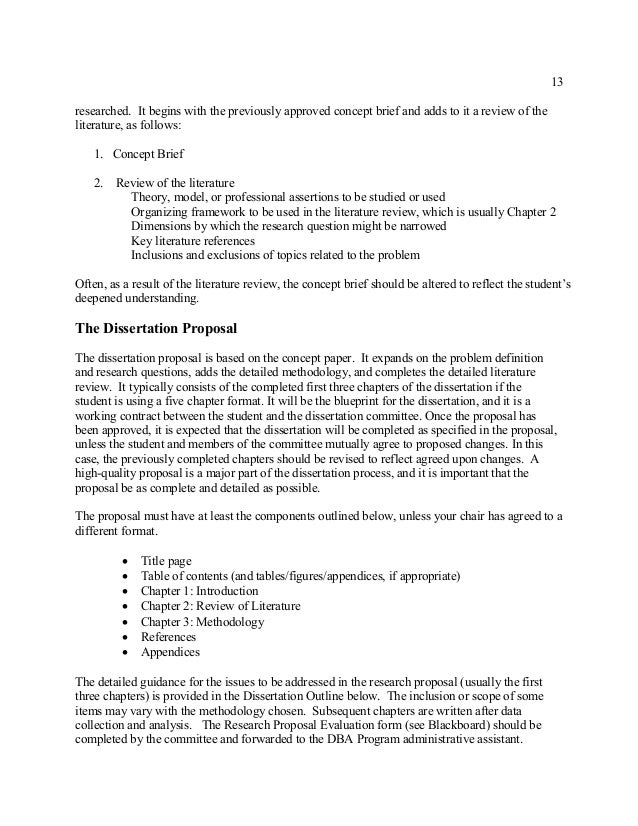 examples of dba thesis